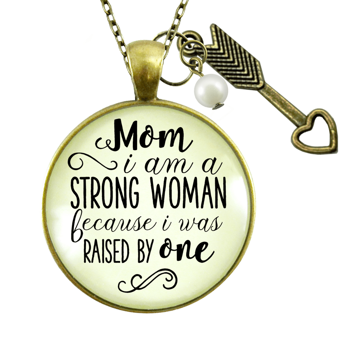 Gutsy Goodness To Mother From Daughter Necklace Mom I Am A Strong Woman Because of You Gift - Gutsy Goodness Handmade Jewelry;To Mother From Daughter Necklace Mom I Am A Strong Woman Because Of You Gift - Gutsy Goodness Handmade Jewelry Gifts