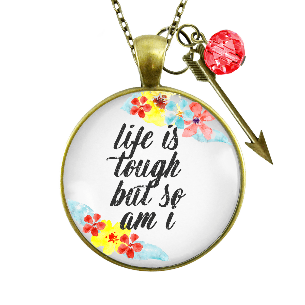 Gutsy Goodness Survivor Necklace Life is Tough But So Am I Women Strength Jewelry - Gutsy Goodness Handmade Jewelry;Survivor Necklace Life Is Tough But So Am I Women Strength Jewelry - Gutsy Goodness Handmade Jewelry Gifts
