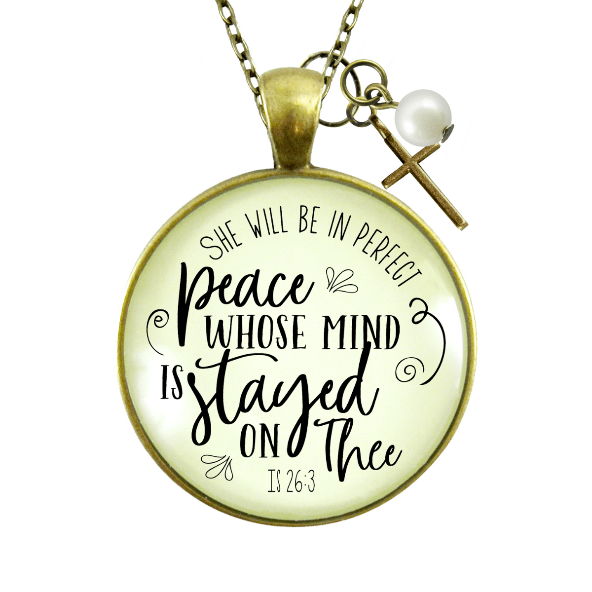 Gutsy Goodness Peaceful Necklace She Will Perfect Peace Faith Verse Jewelry - Gutsy Goodness Handmade Jewelry;Peaceful Necklace She Will Perfect Peace Faith Verse Jewelry - Gutsy Goodness Handmade Jewelry Gifts