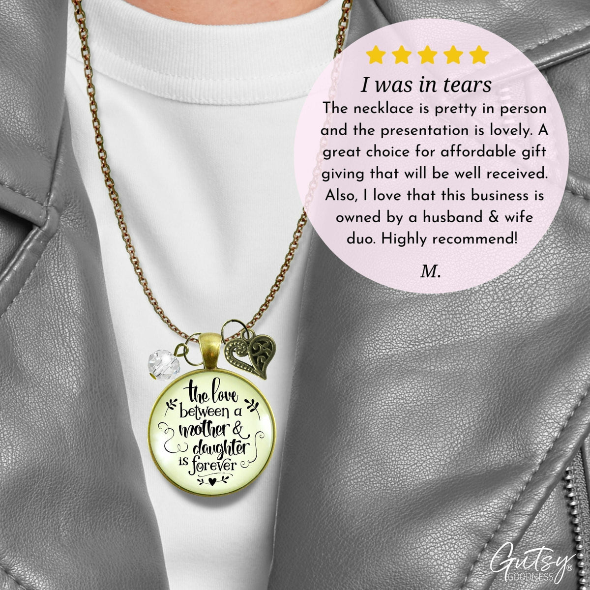 Gutsy Goodness Love Between Mother Daughter Necklace Meaningful Womens Jewelry Gift - Gutsy Goodness Handmade Jewelry;Love Between Mother Daughter Necklace Meaningful Womens Jewelry Gift - Gutsy Goodness Handmade Jewelry Gifts