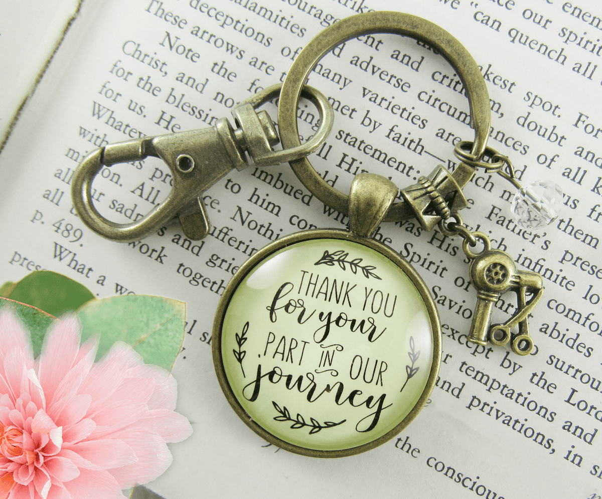 Hairdresser Gift Keychain Thank You For Your Part For Stylist - Gutsy Goodness Handmade Jewelry
