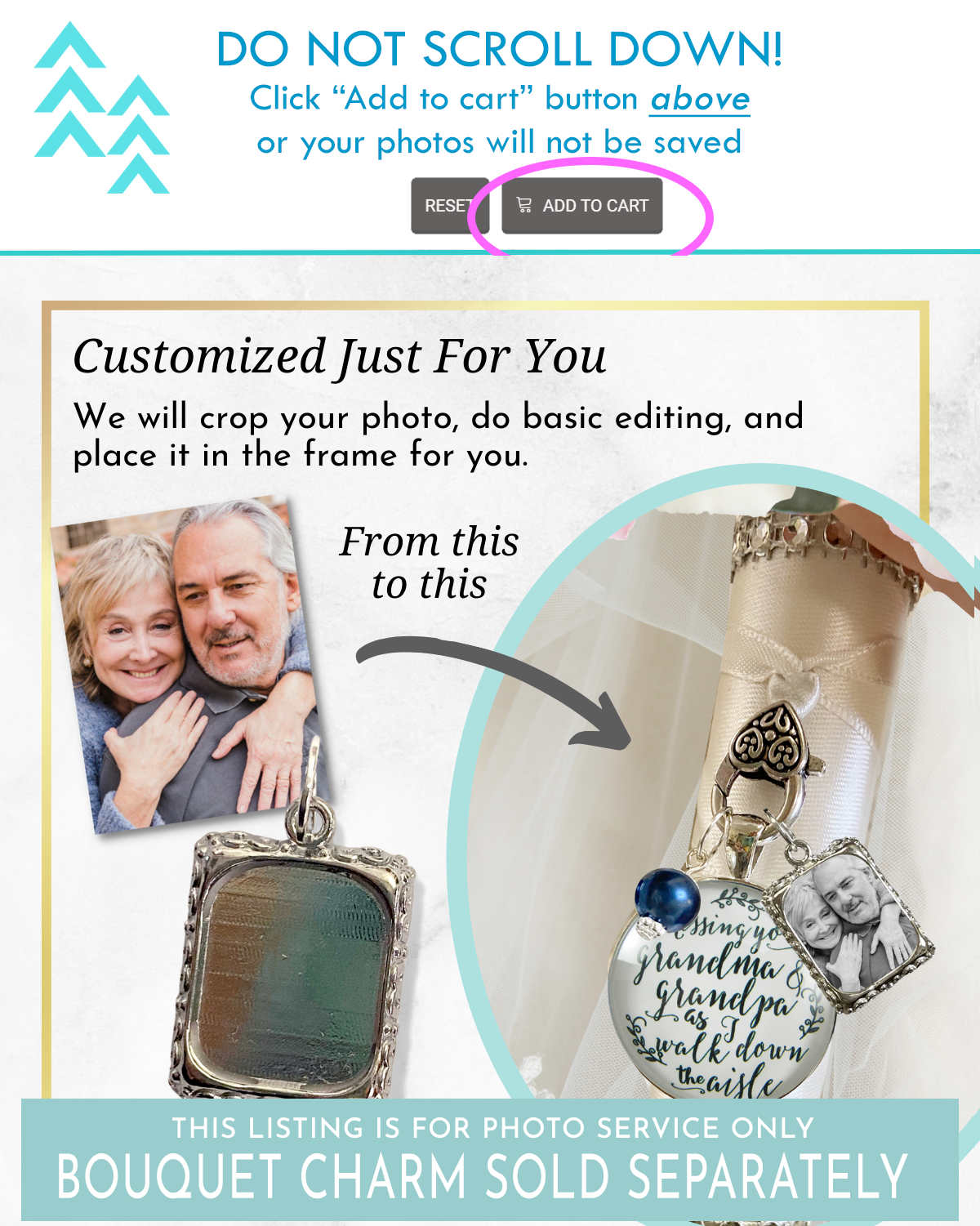 Add Photos to Frames Service  cpb_product - Gutsy Goodness Handmade Jewelry