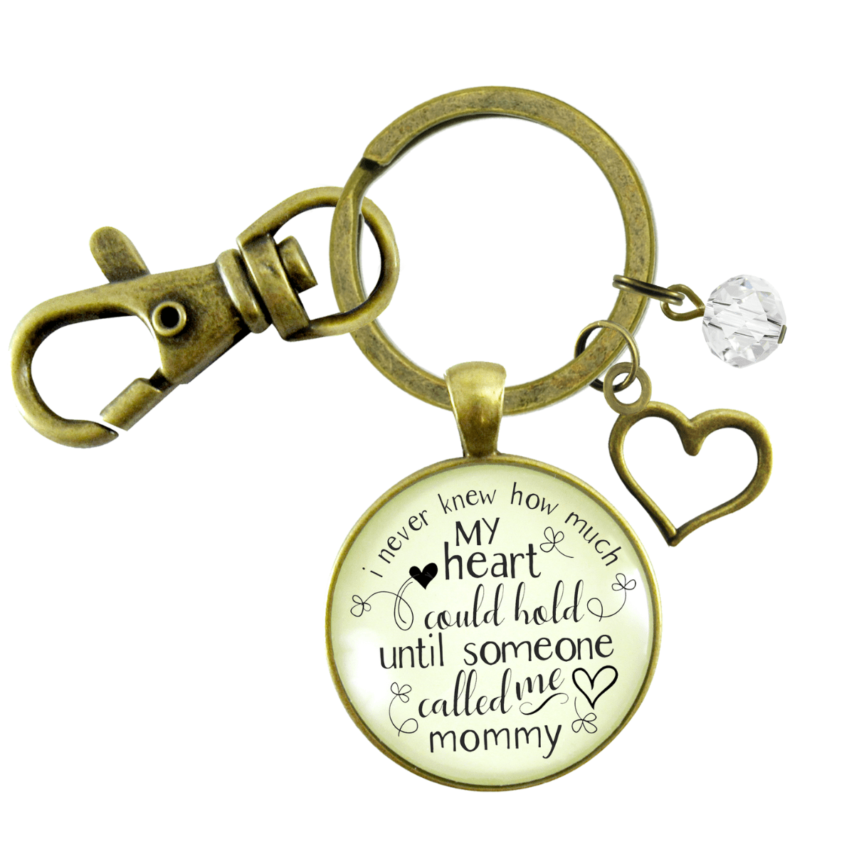 Mommy Keychain Never Knew How Much Heart Gift Mothers Jewelry - Gutsy Goodness