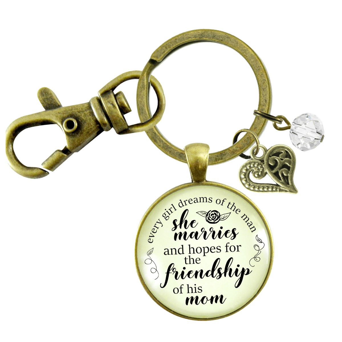 To Her Mother in Law Keychain I Dreamed of Friendship With You Wedding Day Gift Jewelry - Gutsy Goodness Handmade Jewelry;To Her Mother In Law Keychain I Dreamed Of Friendship With You Wedding Day Gift Jewelry - Gutsy Goodness Handmade Jewelry Gifts