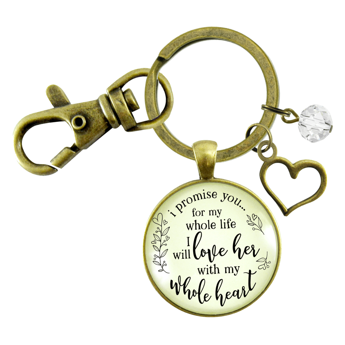 Mother-In-Law Keychain I Promise To Love Her Gift Groom Wedding Jewelry - Gutsy Goodness