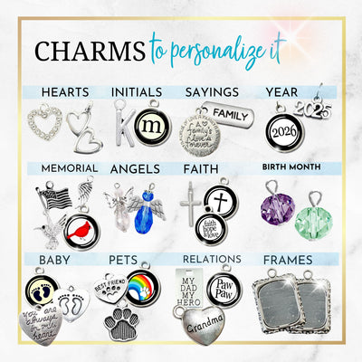 Build a Bouquet Charm Gutsy Goodness Personalized Wedding Memory Jewelry