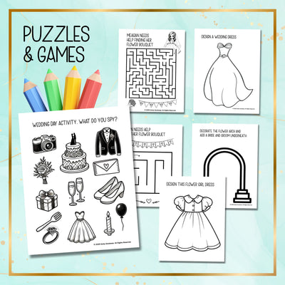 Flower Girl Coloring and Activity Free Bonus Set to Wedding Book Flower Girl and Dancing Butterflies