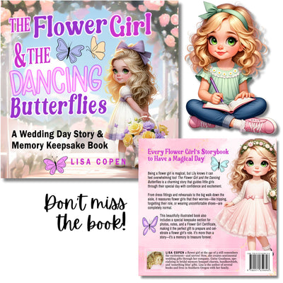 Flower Girl Coloring and Activity Free Bonus Set to Wedding Book Flower Girl and Dancing Butterflies