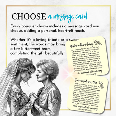 Build a Bouquet Charm Gutsy Goodness Personalized Wedding Memory Jewelry