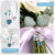 Something Blue Caribbean Blue Heart Wedding Bouquet Charm for Bride, Bridal Shower Gift