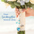Something Blue Caribbean Blue Heart Wedding Bouquet Charm for Bride, Bridal Shower Gift
