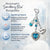 Something Blue Caribbean Blue Heart Wedding Bouquet Charm for Bride, Bridal Shower Gift