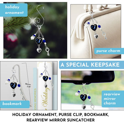 Something Blue Midnight Blue Key to My Heart Wedding Bouquet Charm for Bride
