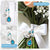 Something Blue Aquamarine Teardrop Wedding Bouquet Charm for Bride, Bridal Shower Gift
