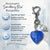 Something Blue Heart Blessings Charm for Bride – Blue Glass Heart Wedding Bouquet Keepsake with Pearl, Bridal Shower Gift with Heart Clasp and Pin