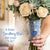Something Blue Heart Blessings Charm for Bride – Blue Glass Heart Wedding Bouquet Keepsake with Pearl, Bridal Shower Gift with Heart Clasp and Pin