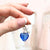 Something Blue Heart Blessings Charm for Bride – Blue Glass Heart Wedding Bouquet Keepsake with Pearl, Bridal Shower Gift with Heart Clasp and Pin