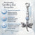 Something Blue Dragonfly Bridal Charm – Dusty Blue Pearl Wedding Bouquet Keepsake for Bride, Sparkling Charm with Heart Clasp and Pin