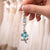 Something Blue Blossom Blessings Charm for Bride – Blue Flower Wedding Bouquet Keepsake with Pearl, Beach Bridal Shower Gift