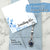 Something Blue Time in a Bottle Bridal Charm – Crystal Wedding Keepsake for Bride, Bouquet Charm with Heart Clasp and Pin, Jewelry Pouch