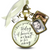 I Know You'd Be Here Today If Heaven Bouquet Charm Bronze Cream Glass White Pearl 2 Frames