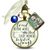 Loved Beyond Words Missed Every Moment Memorial Bouquet Charm Bronze Cream Glass Blue Pearl 1 Frame