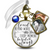 Loved Beyond Words Missed Every Moment Memorial Bouquet Charm Bronze White Glass Blue Pearl 2 Frames