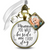 Mamaw You Walk Beside Me Every Day Memorial Bouquet Charm, Bronze, White Glass, White Pearl