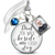 Bridal Bouquet Charm Dad You Walk Beside Me White Wedding Pendant Father Memorial Silver Jewelry