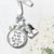 Papa Father Wedding White Bouquet Charm Photo Frame Memorial Silver Tone