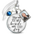Wedding Bouquet Photo Charm Mom Beside Me White Bridal Memorial Jewelry Blue Bead