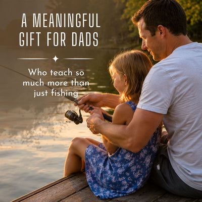 Dad Fishing Keychain – The Best Dad Teaches His Daughter How to Fish, Fishing Gift from Daughter, Father Keepsake with Fishing Charm