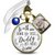 Wedding Bouquet Charm Walk Me Down Aisle Daddy Rustic Memory White Blue Photo Frame