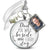 Wedding Bouquet Charm Dad You Walk Beside Me White Bride Father Photo Silver Finish