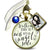 Walking Down The Aisle With An Angel Memorial Bouquet Charm Bronze Cream Glass Blue Pearl 1 Frame