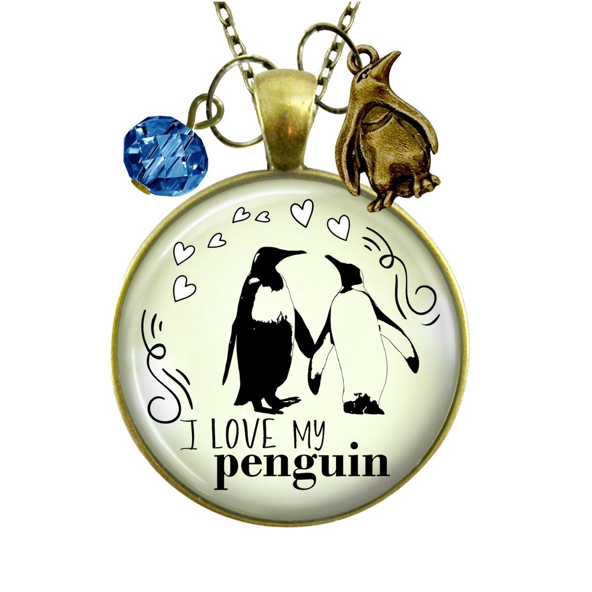 I Love My Penguin Necklace Gift for Her