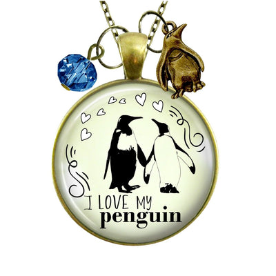 I Love My Penguin Necklace – Cute Penguin Pendant Gift for Animal Lovers | Gutsy Goodness