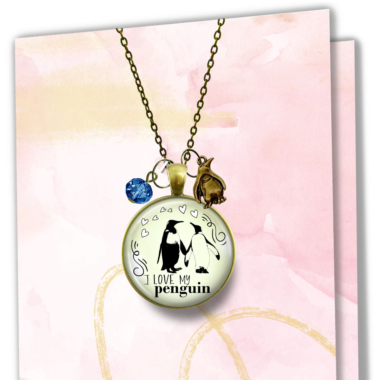 I Love My Penguin Necklace Gift for Her