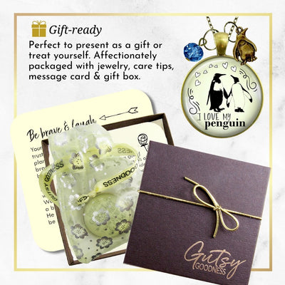 I Love My Penguin Necklace – Cute Penguin Pendant Gift for Animal Lovers | Gutsy Goodness
