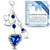 Something Blue Galactic Cobalt Heart Wedding Bouquet Charm for Bride, Bridal Shower Gift