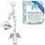 Something Blue Angel Wedding Bouquet Charm for Bride | Luminous Teardrop