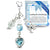 Something Blue Ice Blue Heart Wedding Bouquet Charm for Bride | Cubic Zirconia