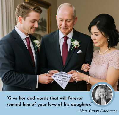 Father in Law of Groom Handkerchief | Wedding Gift from New Son | Cotton Hankie, Card, Tree of Life Keychain & Wax-Sealed Elegant Envelope