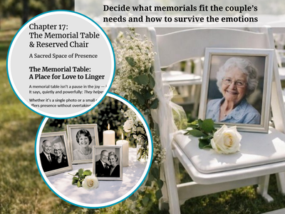 A Bride’s Guide to Wedding Memorials & Emotional Survival Book | Angel Wing Something Blue Charm | Bonus Grief Planning Digital GPT Resource