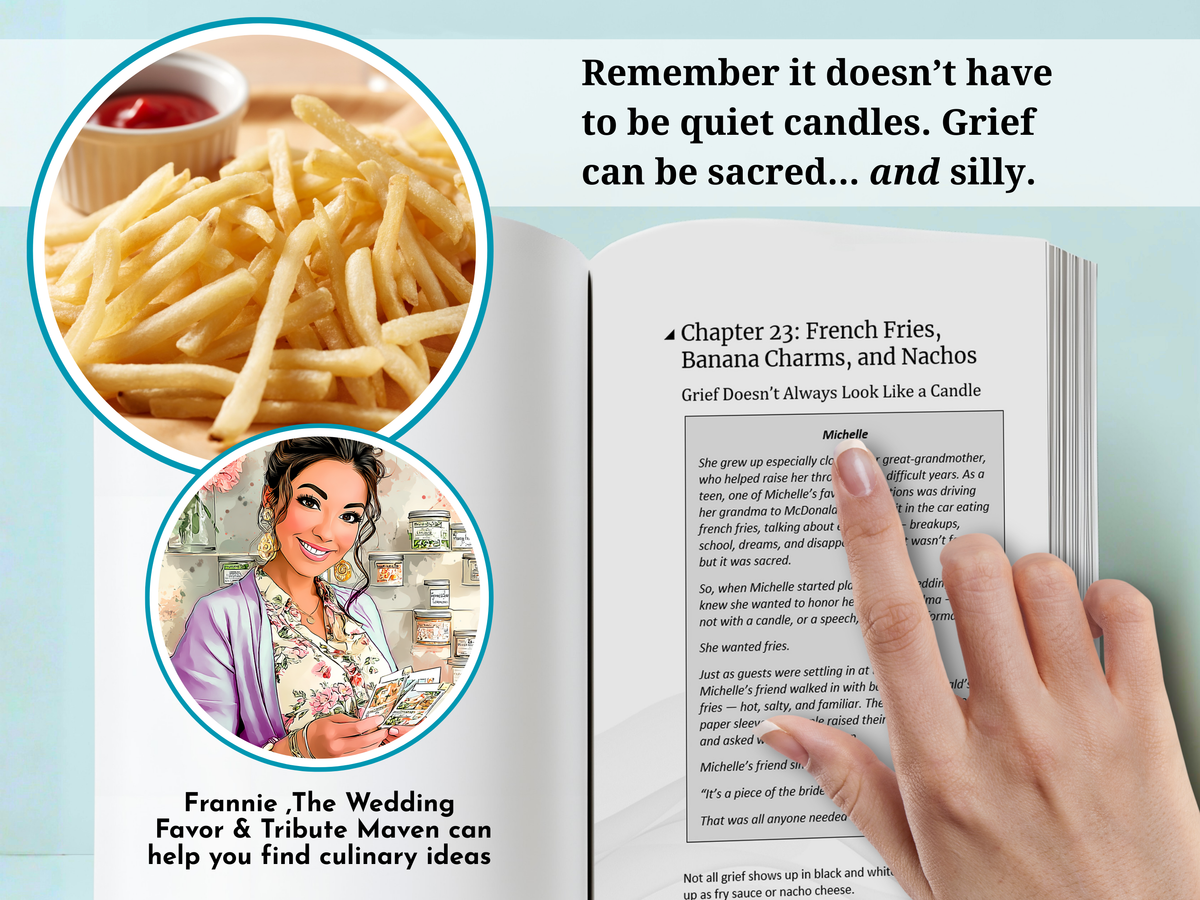 A Bride’s Guide to Wedding Memorials & Emotional Survival Book | Angel Wing Something Blue Charm | Bonus Grief Planning Digital GPT Resource