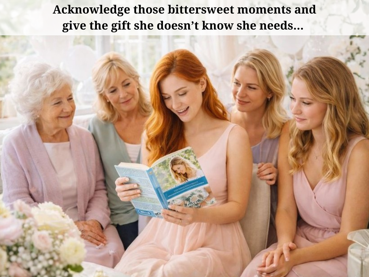 A Bride’s Guide to Wedding Memorials & Emotional Survival Book | Angel Wing Something Blue Charm | Bonus Grief Planning Digital GPT Resource