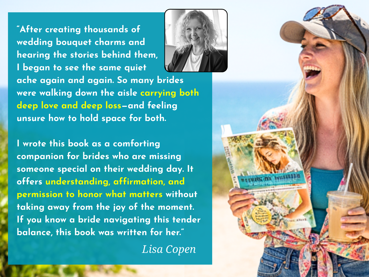 A Bride’s Guide to Wedding Memorials & Emotional Survival Book | Angel Wing Something Blue Charm | Bonus Grief Planning Digital GPT Resource