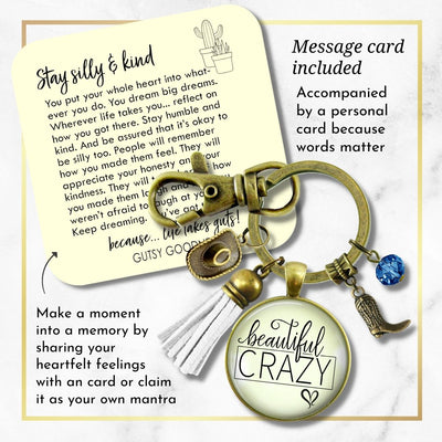 Beautiful Crazy Boho Fashion Keychain Western Theme
