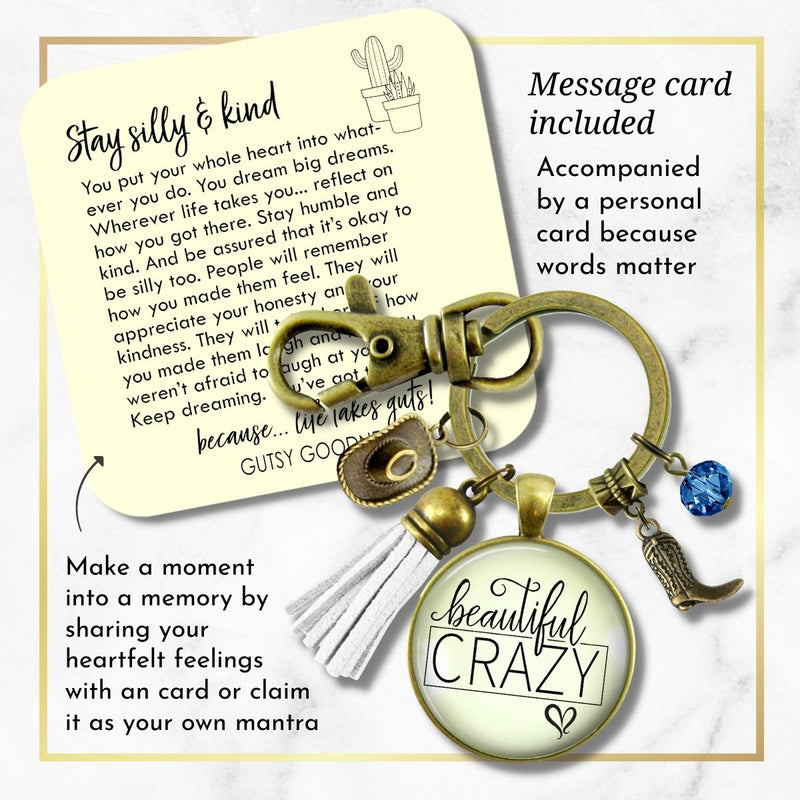 Beautiful Crazy Boho Fashion Keychain Western Theme