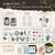 A promotional collage for personalized keepsake jewelry and photo frame accessories. The design shows example products including framed photos, round quote charms, metal charms, colorful birthmonth charms, and packaged keepsake items on a cream and dark brown background with decorative text and small photos.